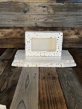Lot of 30 White Gift Boxes w Window Gold Star Design 9x6x3 Bakery Party