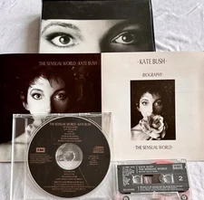 KATE BUSH -Sensual World- Rare UK Promo Box Set -CD, Tape, Bio, Oversized Book