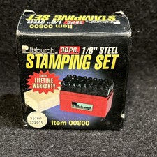 1/8" Steel Metal Letter Alphabet Number Stamping Stamp Punch Set Plastic Case