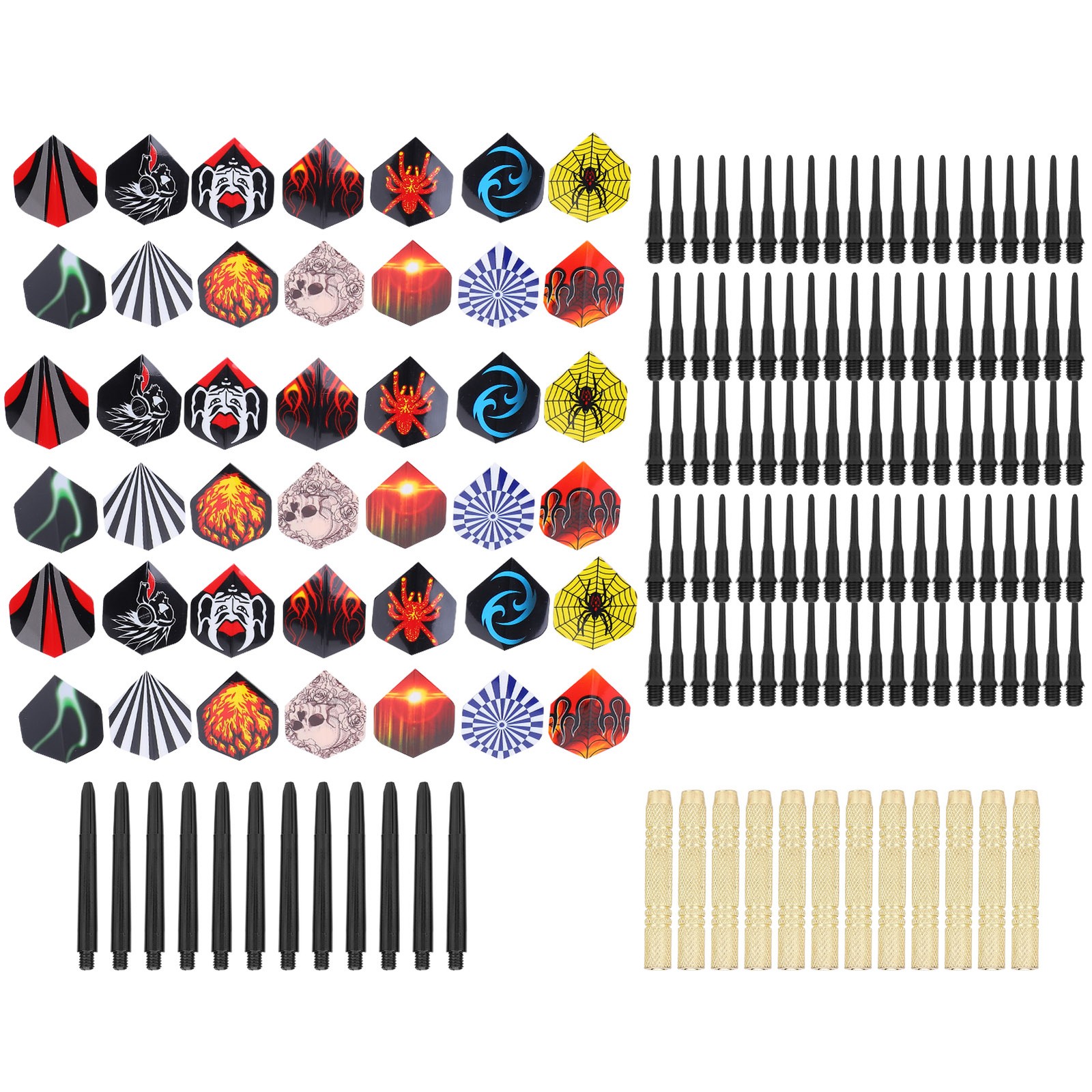 14G Safety Darts Set With 12Pcs Darts Shaft42Pcs Flights100Pcs Tips Training
