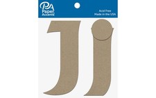 Chipboard Letter 4" Jj 2pc Natural