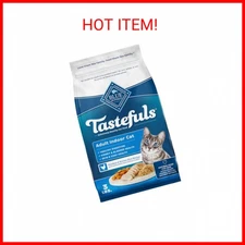 Blue Buffalo Tastefuls Adult Dry Cat Food Indoor Cat Formula, Made in the USA wi