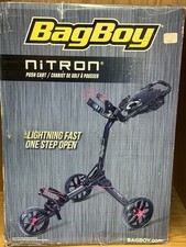 Bag Boy BB72010 Nitron Golf Push Cart - Black/Red