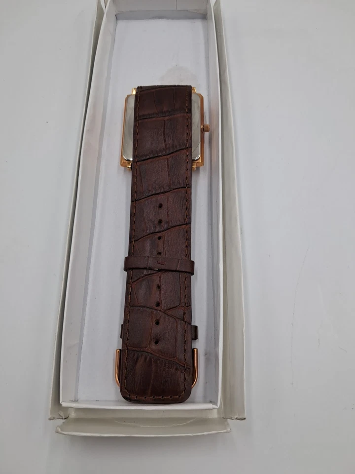 Reloj de cuarzo suizo Steinhausen Artiste esfera azul marino correa marrón para dama -NUEVO CAJA ABIERTA Foto 4 de 4