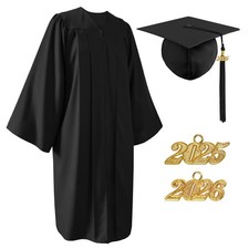Unisex Matte Graduation Cap and Gown 2025 2026 with Tassel for High School an...