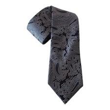 Cremieux Tie Men's 100% Silk Handmade Blue Paisley Made In USA