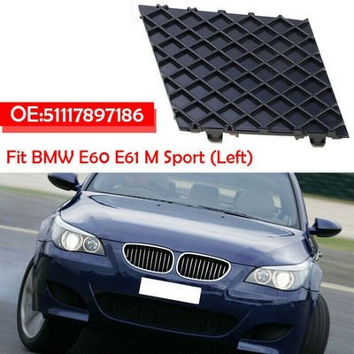 For BMW E60 E61 M Package 2003-10 Left Side Bumper Cover Lower Mesh Grill ABS