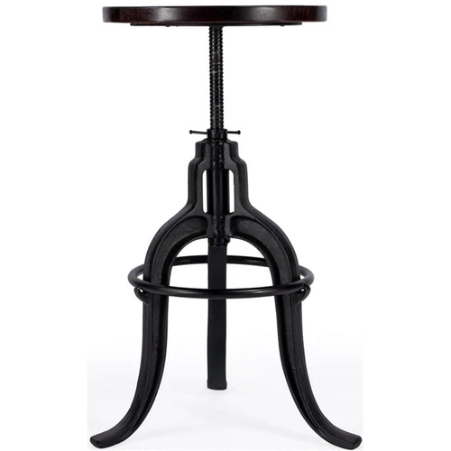 Butler Specialty Industrial Chic Adjustable Bar Stool In Dark Brown - Picture 1 of 7
