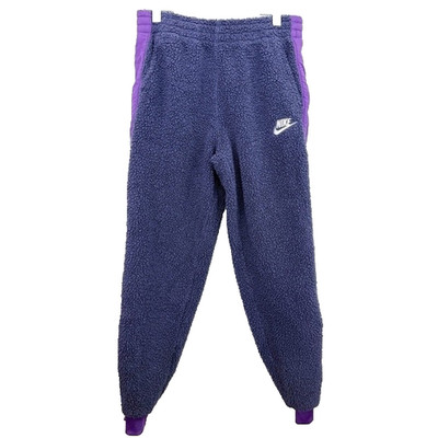 Nike Big Kids Girls Purple Sherpa Joggers NSW Swoosh Size Large