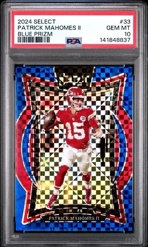 2024 Select Patrick Mahomes II Blue Prizm /249 PSA 10 💎 #33 SSP Chiefs 🐐 📈 🔥