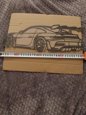 Wanddeko PORSCHE GT3 RS 40CM AUF 14CM