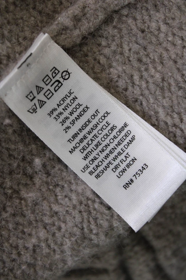 Tahari Womens Hooded Open Front Medium Knit Cardigan Sweater Brown Size S - Image 4 of 4