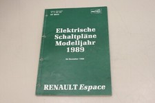 RENAULT Espace 1989 Schaltpläne NT8052 Werkstatthandbuch  7711088483