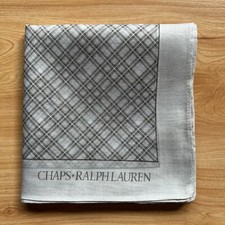 HANDKERCHIEF ART VINTAGE GRAY CROSS PLAIN MEN'S POCKET SQUARE COTTON 18" A1149