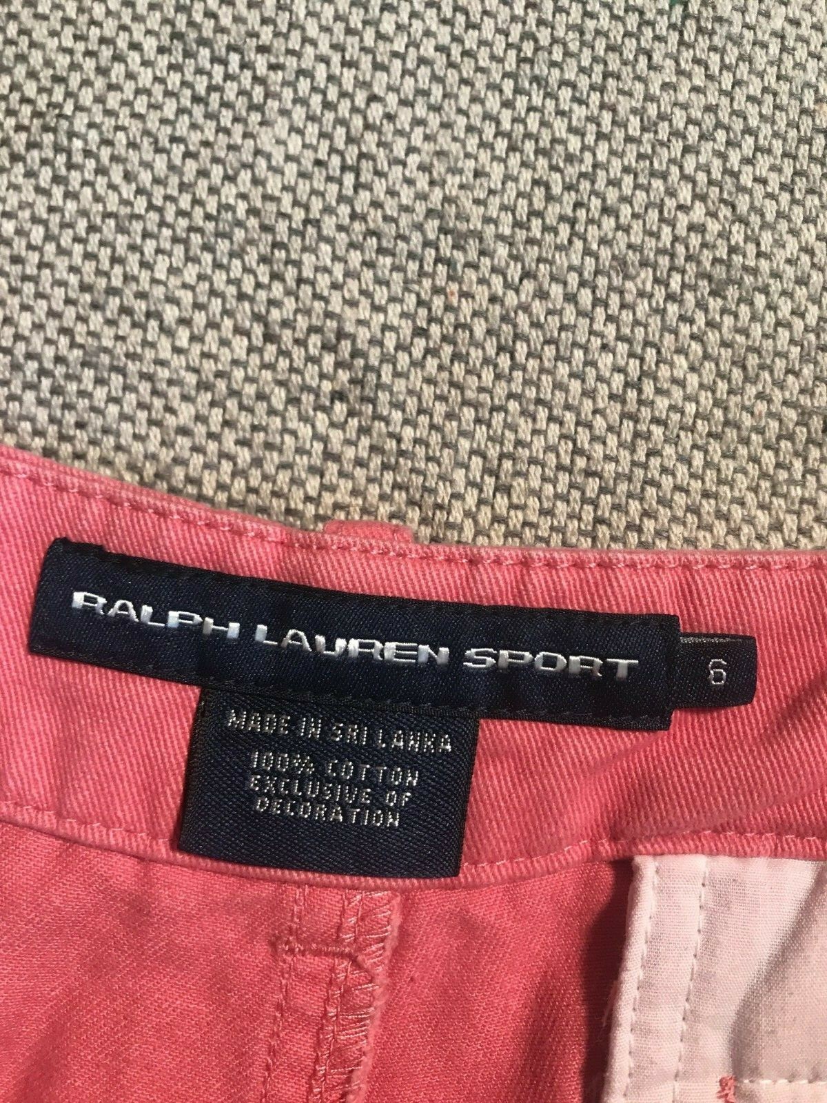 Ralph Lauren Sport pantaloncino donna 6 tasche rosa con logo pony #D1