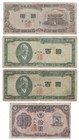 South Korea - Group of (4) Older Banknotes
