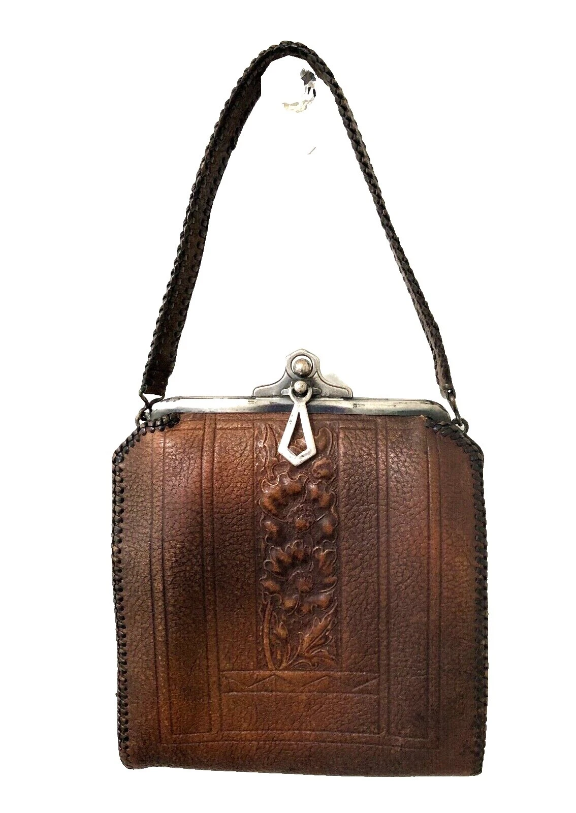 Leather 1900s Decade Vintage Bags, Handbags & Cases