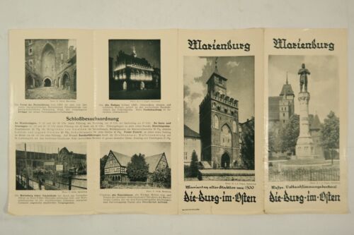 Reise Prospekt - Marienburg bei Danzig Westpreußen - Faltblatt / B3 - Bild 1 von 3
