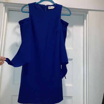 eliza j blue dress ELIZA J NAVY LACE DRESS SZ 10
