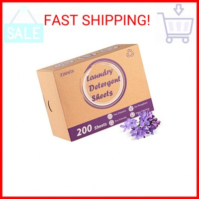 Eco-Friendly Lavender Laundry Detergent Sheets - 200 Loads, Hypoallergenic & Por