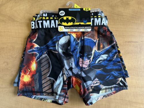 Batman Boys 3 Pack Underoos Athletic Mesh Boxer Briefs 8 size Medium NWT