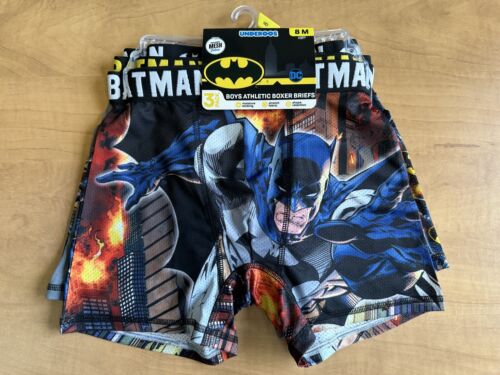 Batman Boys 3 Pack Underoos Athletic Mesh Boxer Briefs 8 size Medium NWT - Picture 1 of 4