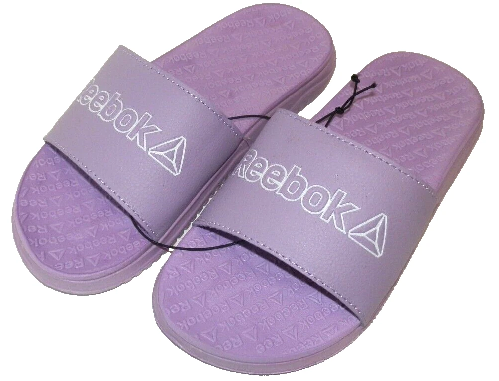 Scarpe da bambina nuove taglia 1 viola Reebok doppia densità lavanda slides leggere