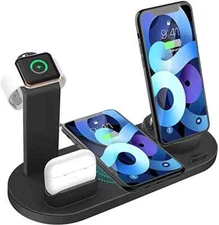 6 in 1 Fast Multi Function Charging Stand Wireless Phone Charging Station
