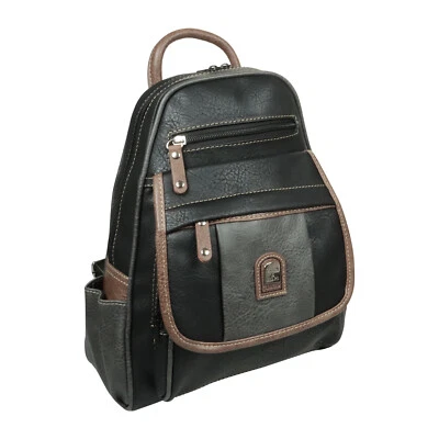 CHARM & SHAPE Damen Rucksack Cityrucksack Stadtrucksack Daypack Schwarz Grau Sportlich kompakt