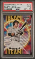 2022 Stadium Club Chrome Beam Team Wave Refractor Anthony Rizzo PSA 9 Yankees