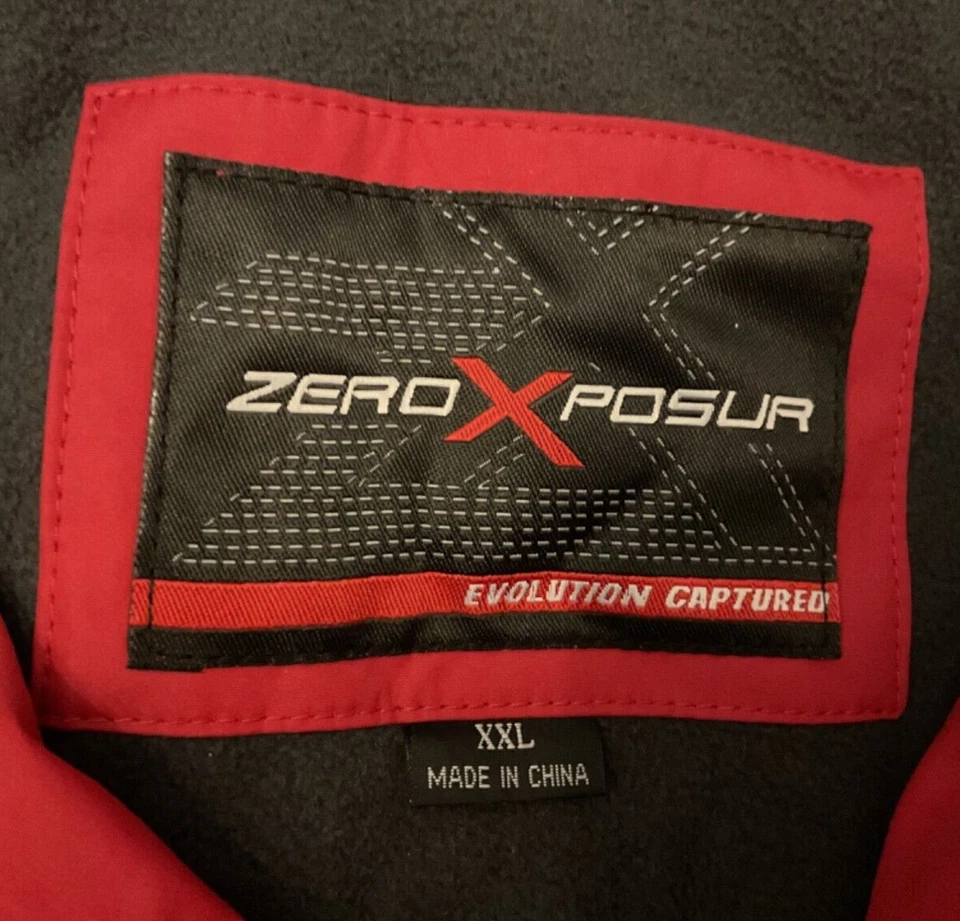 ZERO XPOSUR all weather zip ski snow parka red Jacket Unisex 2XL removable hood - Image 3 of 4