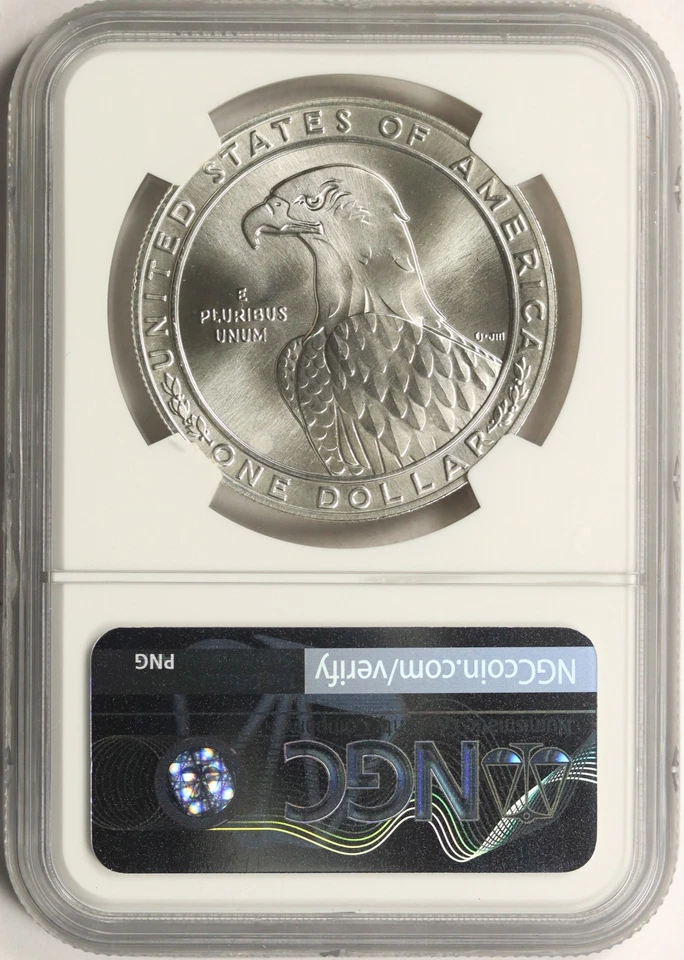 1983-S Olympics $1 Commemorative Dollar NGC MS69 - Image 2 of 2