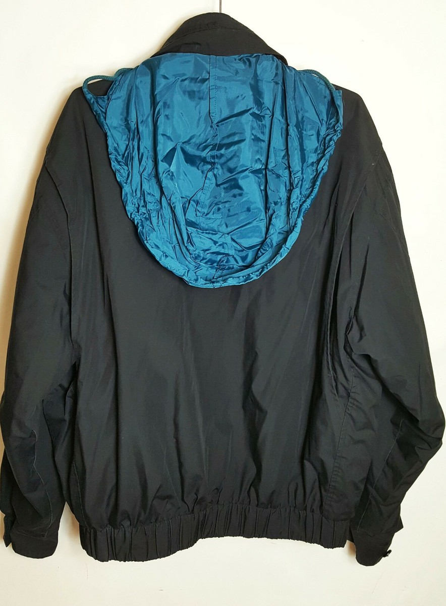 Vtg Members Only Jacket Black Club House Bomber Hood Vtg Members Only Jacket Black Club House Bomber Hood