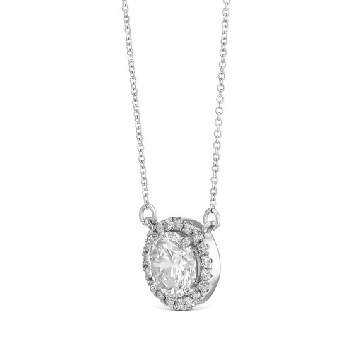 IGI Diamond Pendant VVS2 D Round 1.60 Ctw Lab Created 14k White Gold Special - Picture 2 of 6