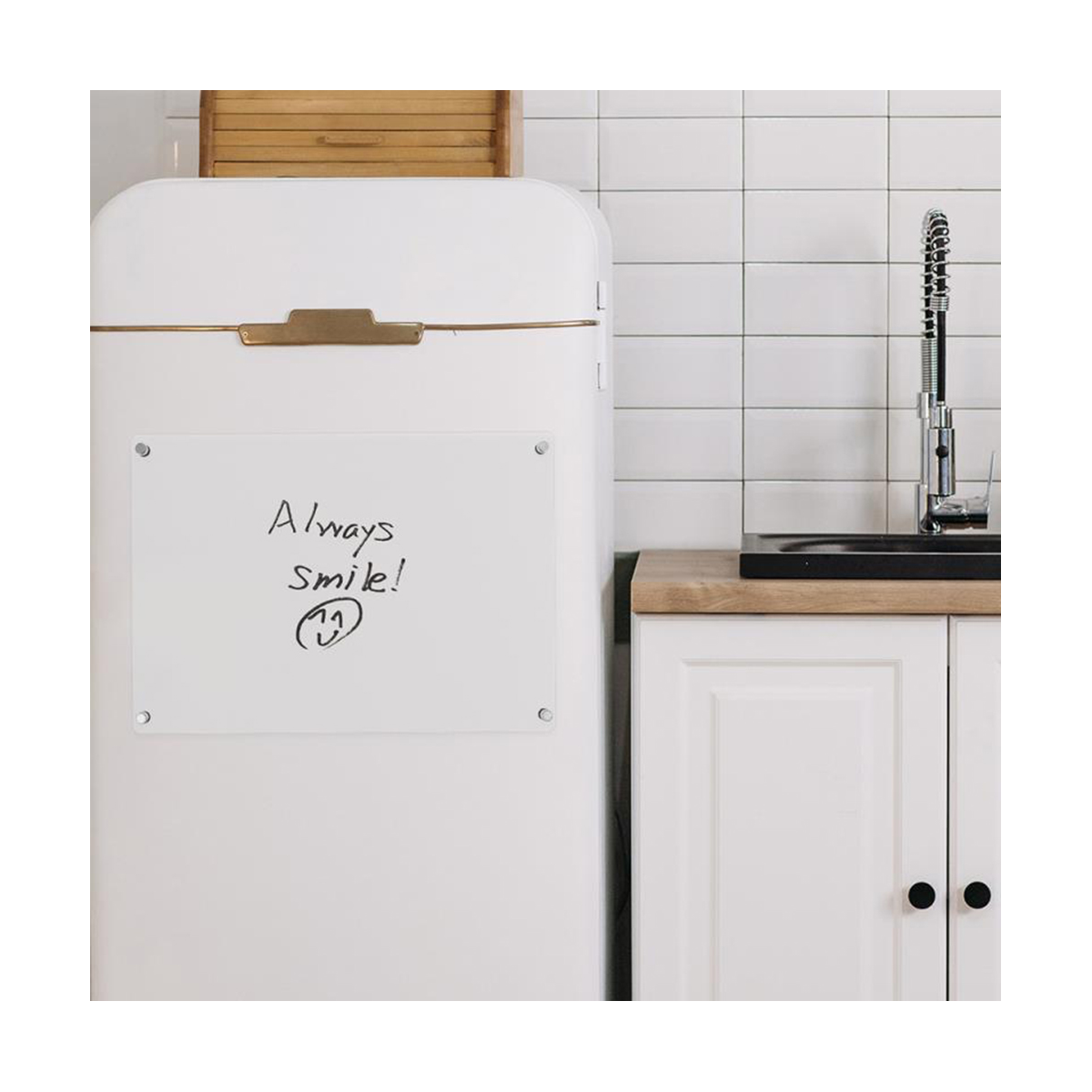 For French Fridge Door Dry Erase Planning Board Clear Blank