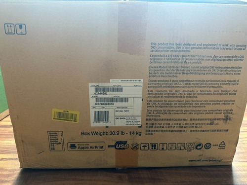 Oki B412 Networkable Duplex Monochrome Laser Printer w/ cord TESTED - Afbeelding 4 van 4