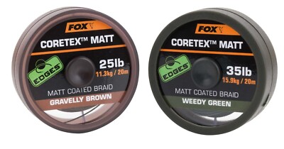 Fox Edges Matt Coretex Gravelly Brown 15 lb - 20  Beschichtetes Vorfachmaterial