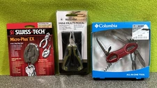 Vintage Lot 3 Swiss+Tech Micro Plus EX 9-in-1 & Columbia &Berkshire Multi Tools
