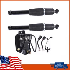3PCS Rear Air Ride Suspension Shocks Compressor Pump For Escalade Suburban Yukon