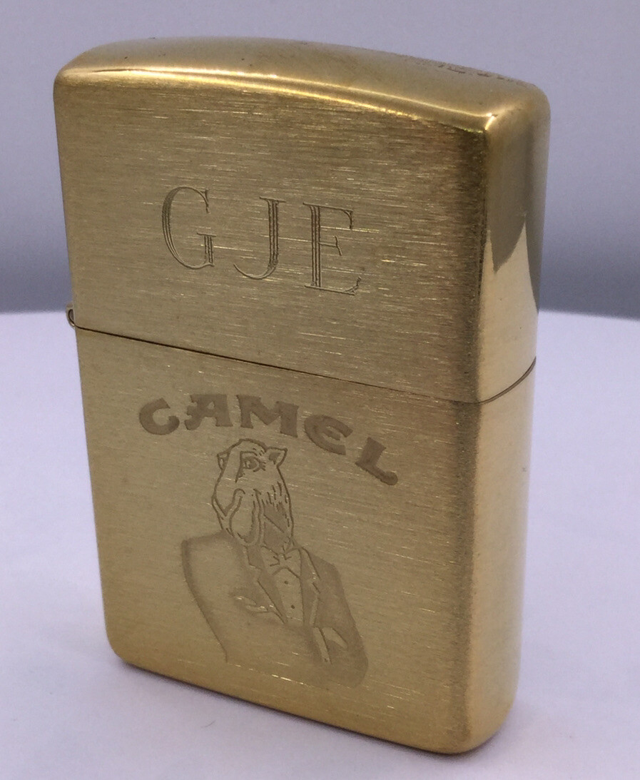 VERY RARE CAMEL JOE BRASS FULL SIZE ZIPPO 1991 AND 1 CAMEL VERY RARE CAMEL JOE BRASS FULL SIZE ZIPPO 1991 AND 1 CAMEL