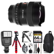 Sony FE 14mm f/1.8 GM Lens  Flash - 64GB Kit
