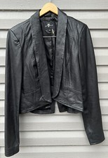 7 For All Mankind Women Rumble Leather Jacket An9087-930 Size M