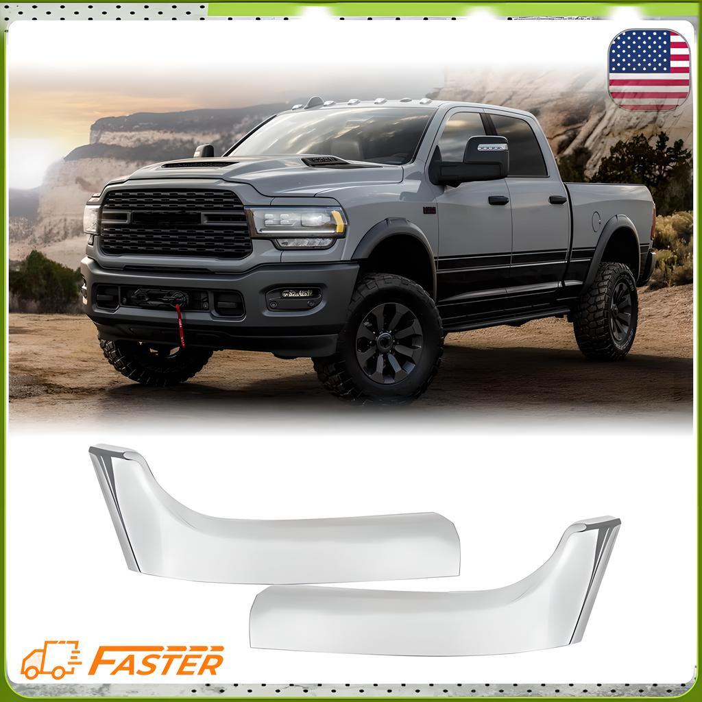 For 2019-23 2024 Ram 2500 3500  Chrome Front Headlight Molding Trim Filler Panel