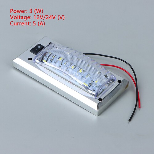 Lámpara de Lectura Interior Coche Panel Luz LED 12V-24V Alto Brillo Cabina Luz Sp - Imagen 9 de 11