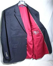 San Francisco 49ers Team Blazer Licensed Logo Sport Coat Short - Regular - Tall