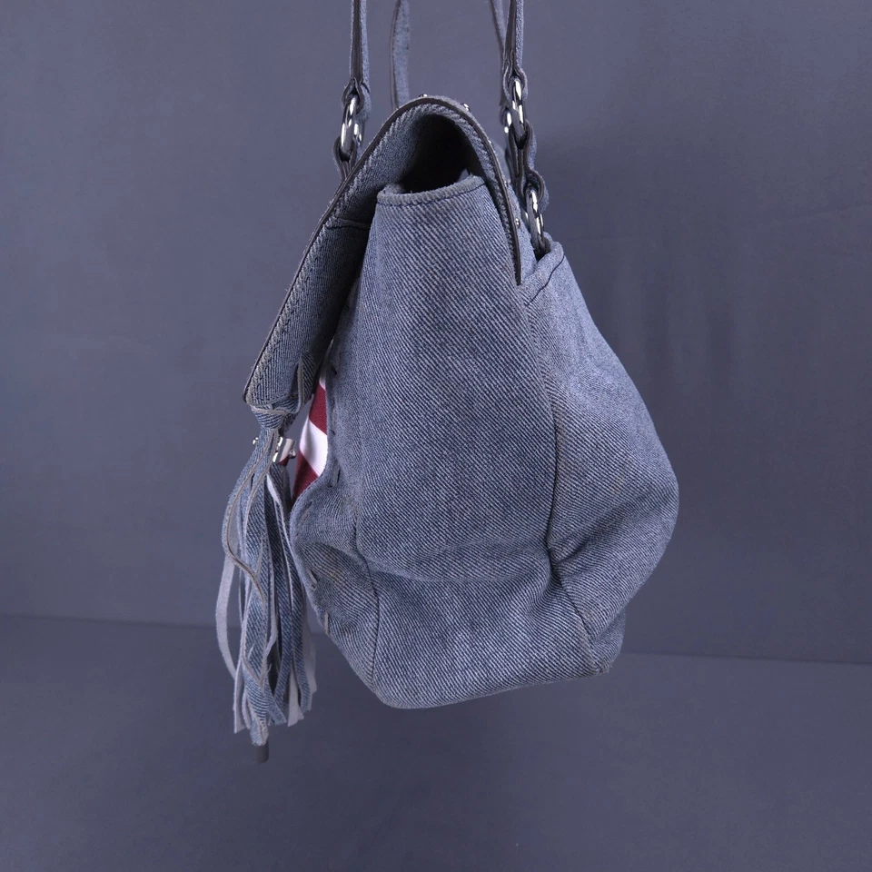 Aimee Kestenberg Hope for Warriors Bandera Americana Bolso de Hombro Denim Cartera Azul Foto 4 de 4