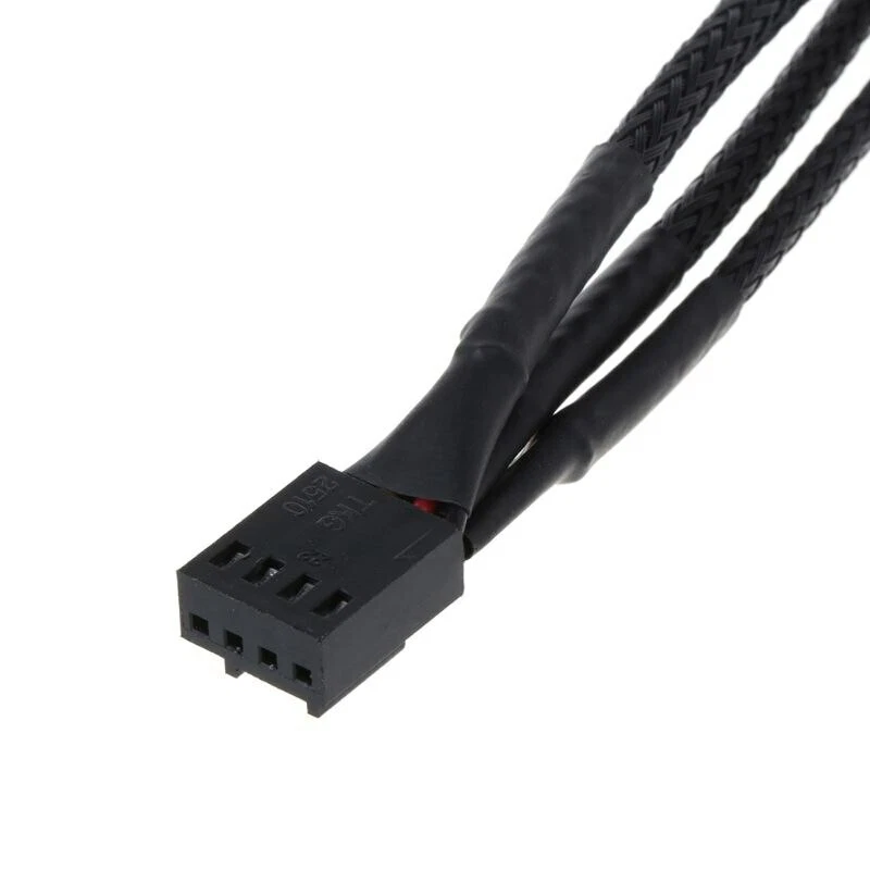 4 pin PWM Fan Cable 1 to 2/3/4/5 ways Splitter Sleeved Extension Extender Cable - image 2 of 3