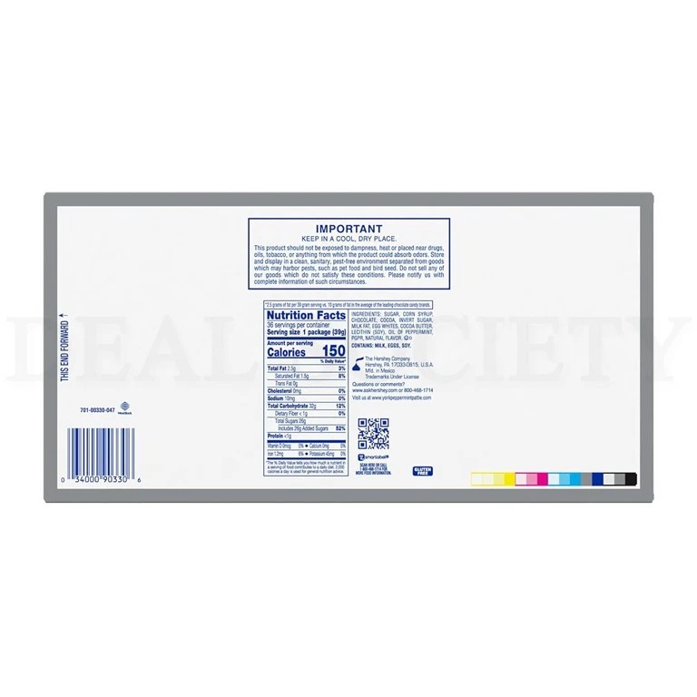 Paquetes de caramelos YORK chocolate negro menta 1,4 oz 36 unidades Foto 2 de 4