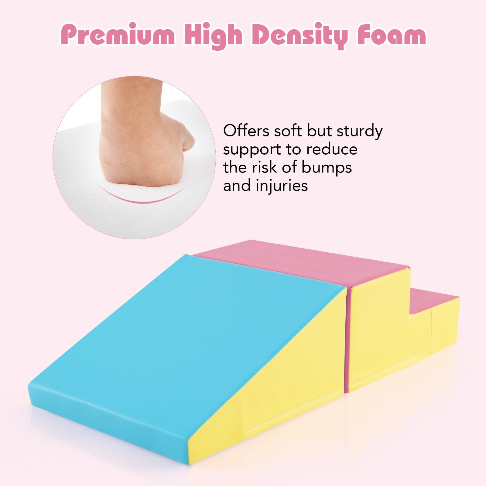 Climbing Toys for Toddlers, Indoor Baby Foam Climbing Blocks Soft Play Set wi...