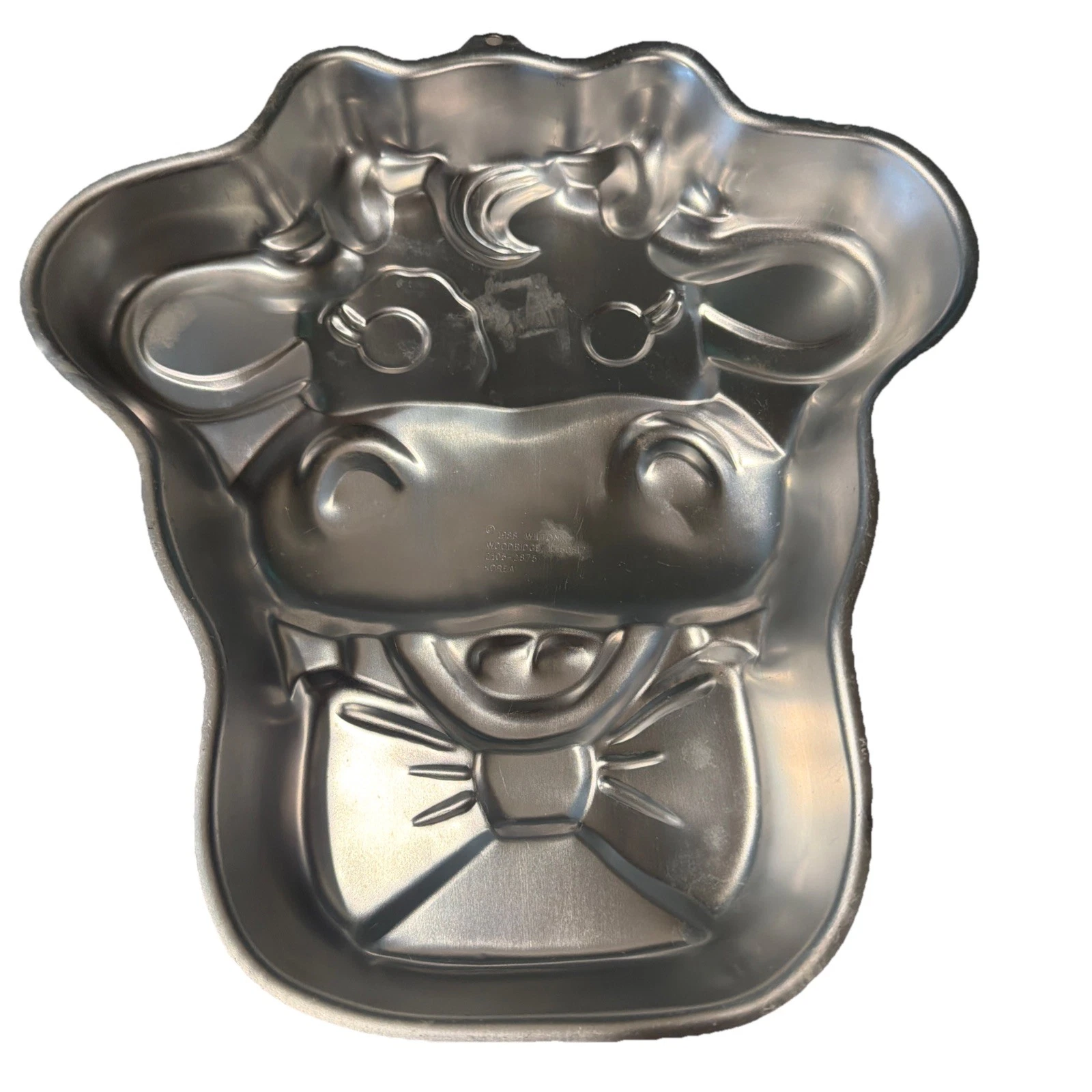 Vtg 1988 Wilton Cuddles the Cow Face-Shaped Baking Cake Pan Mold Made In Korea
Opens in a new window
